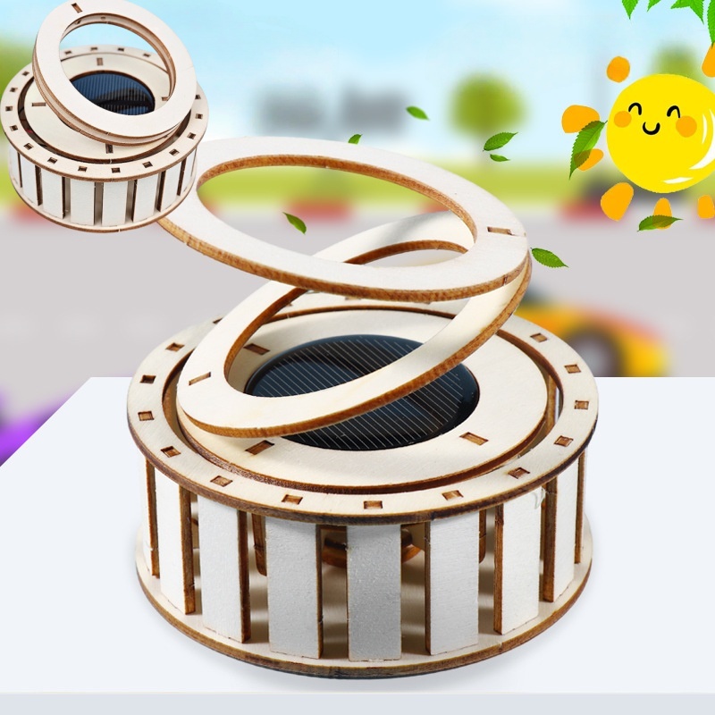 Science Toys Diy - 1 Stück DIY Solar-Doppelring-Bausatz Physik-Wissenschafts-Wissen Puzzle