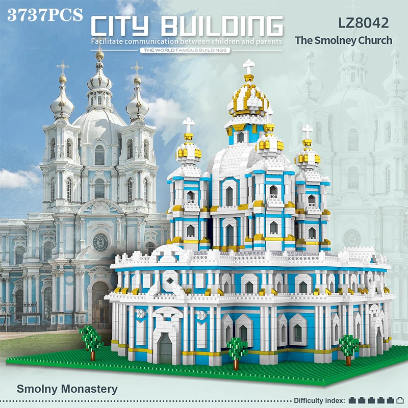 Solar System Orrery - 3737-teiliges Smolny-Kirchen-Modell Baukasten Weltberühmte Sehenswürdigkeiten Architektonische