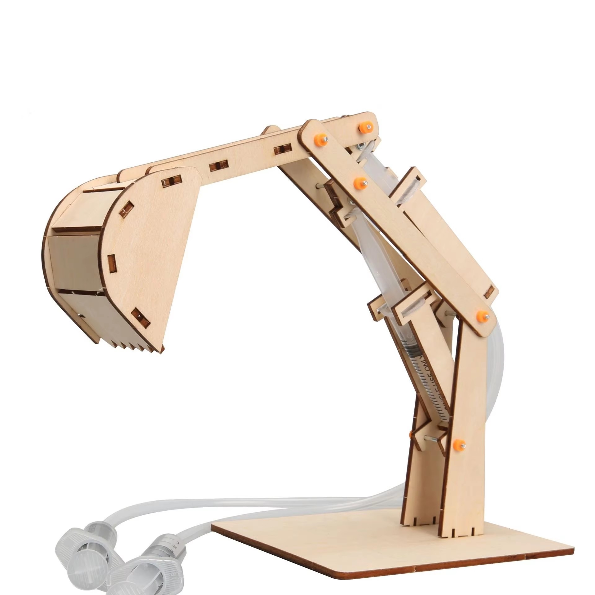 Science And Hobby - Spaßiges STEM DIY Wissenschafts-Set Holz-Hydraulikbagger-Modell Handgefertigtes