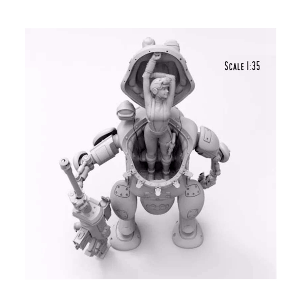 Science Hobbyist - 1/35 Modellbausatz, Resin-Bausatz, Science-Fiction-Mech, Sammlerstück, unmontierte