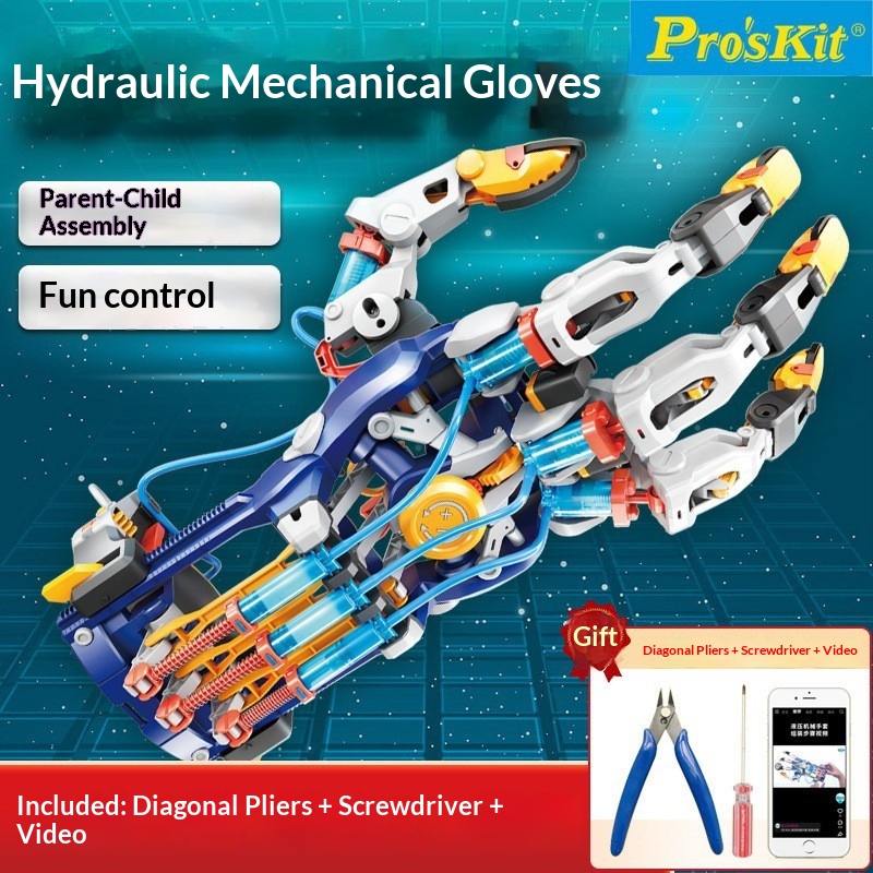 Science Hobbyist - Proskit Hydraulischer Roboterarm Mechanischer Bausatz Hydraulisch