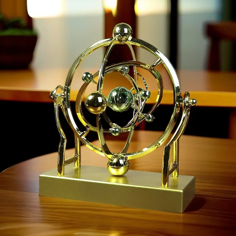Solar System Orrery - Rotierendes Sonnensystem Schreibtisch-Deko, Schwingender Mond &