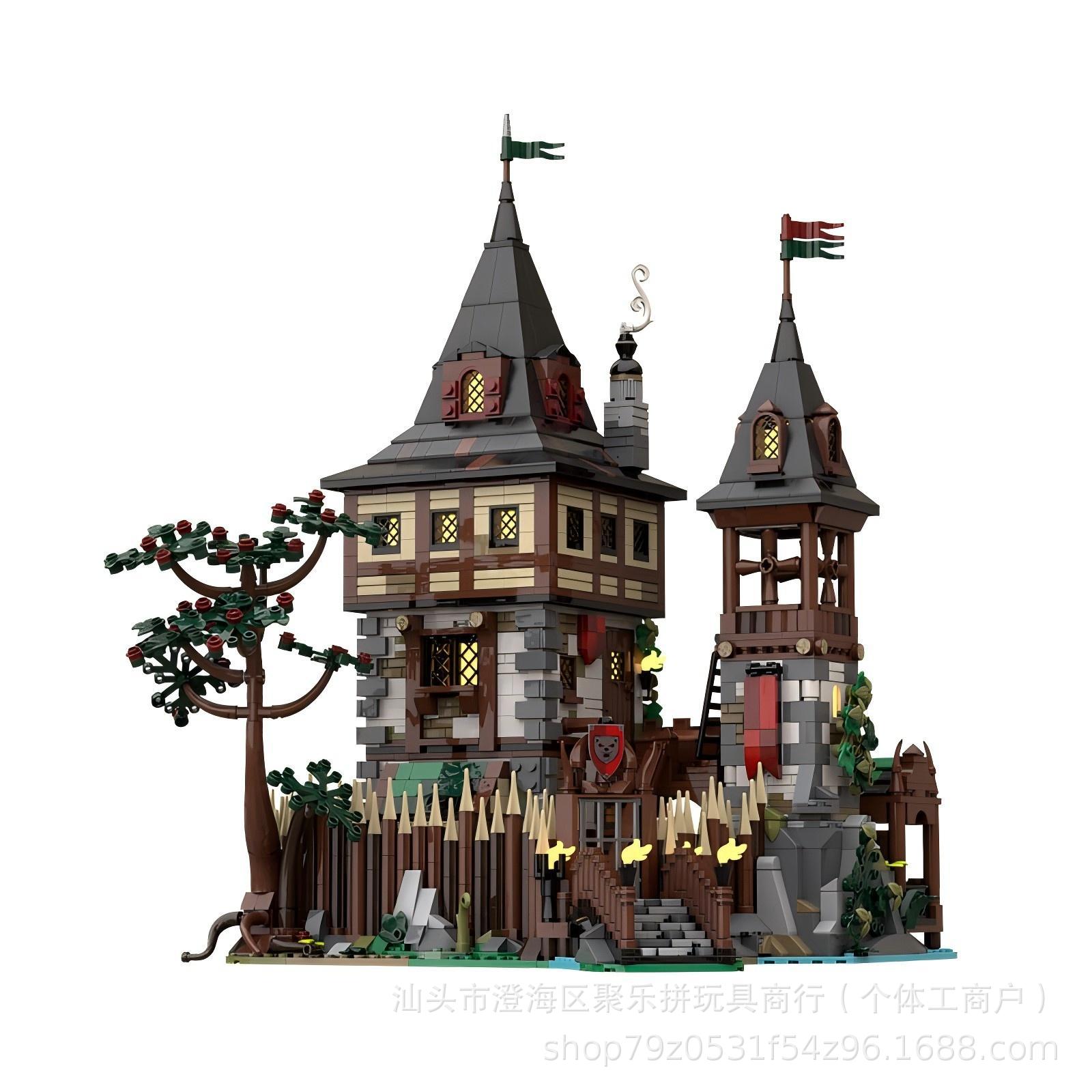 Science And Hobby - MOC Bär König Schloss Mosaik Baustein