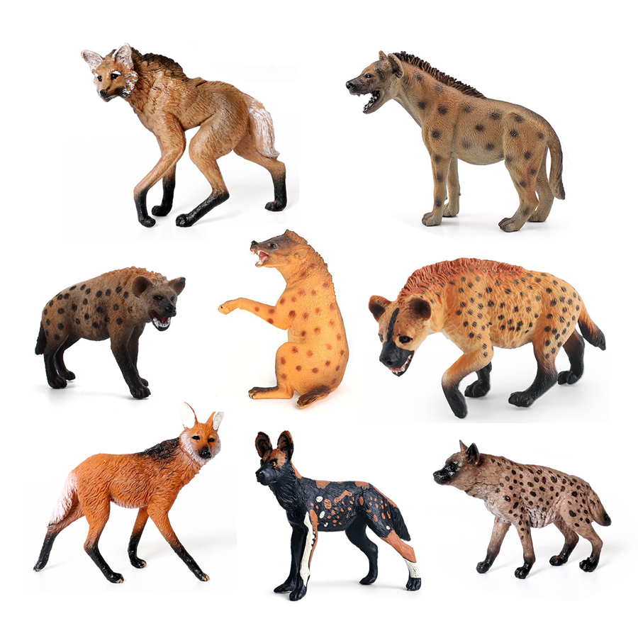 Science Toy - Realistische Wildtier-Hyäne aus Kunststoff, verwöhnt, Wolf,