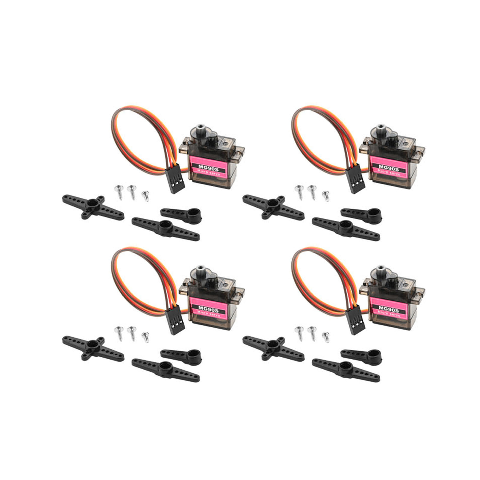 Robot Arm Motor - 4 Stück Micro Servo Metallgetriebe 90