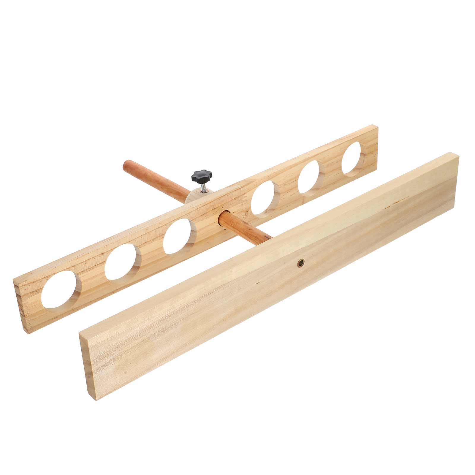 Science Experiment - 6-Loch-Holz-Trichterständer, verstellbar, für Chemieexperimente, Laborausrüstung, Basis