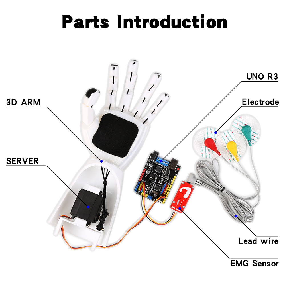 EMG-Sensor Roboterarm Elektris – Science Project Bewertung und Preis