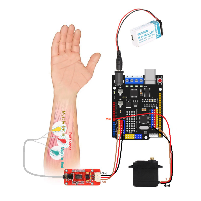 EMG-Sensor Roboterarm Elektris – Science Project Bewertung und Preis
