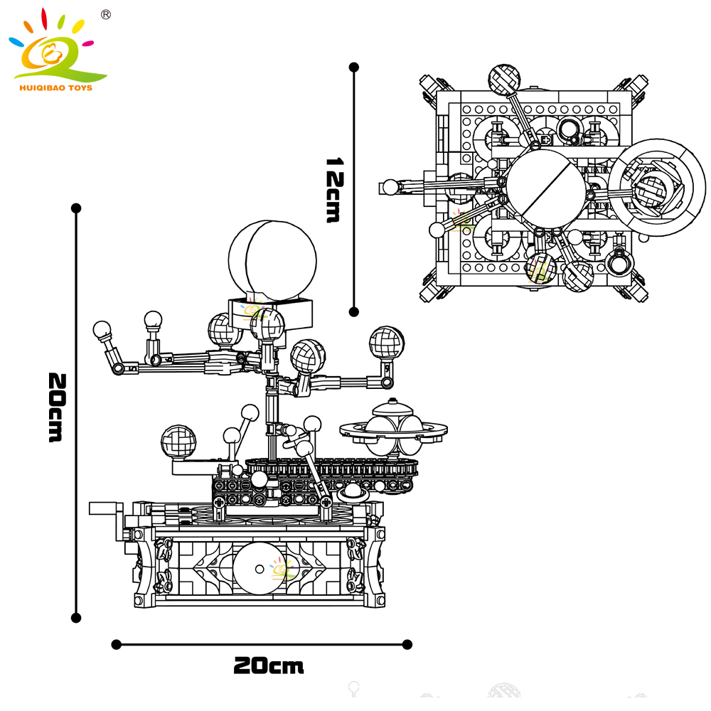 HUIQIBAO MOC Raum Sonnensystem – Solar System Orrery Bewertung und Preis