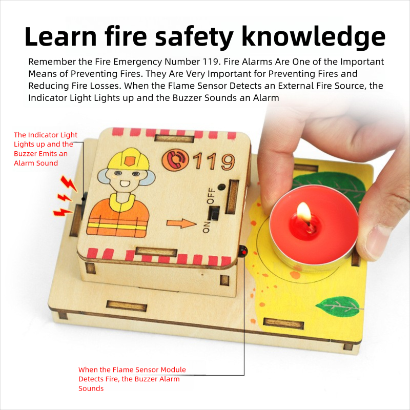 DIY Feuer Alarm Schaltung Kit  – Science Project Bewertung und Preis