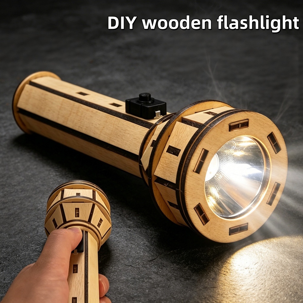 Holz-DIY-Taschenlampen-Puzzle- – Science Project Bewertung und Preis