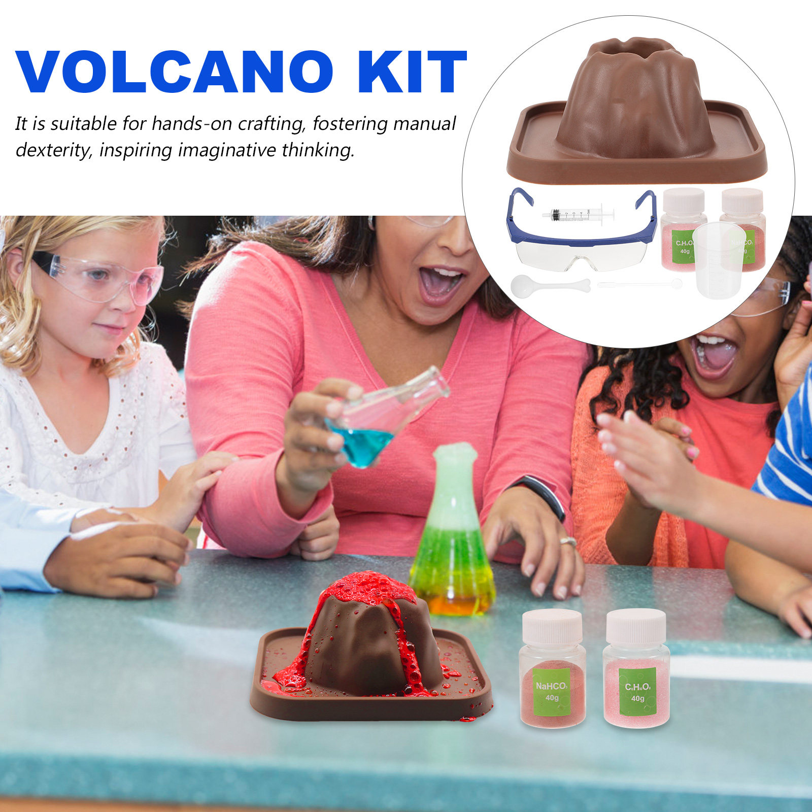 1 Set Vulkan-Eruptions-Experim – Volcano Kit Eruption Bewertung und Preis
