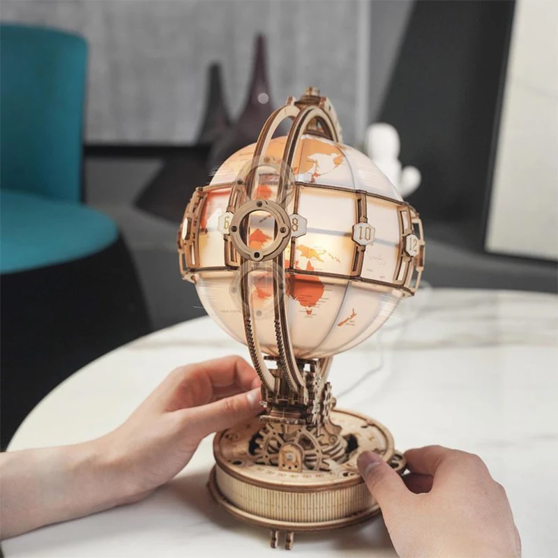 Holzkugellampe, 3D-Puzzlespiel – Solar System Orrery Bewertung und Preis