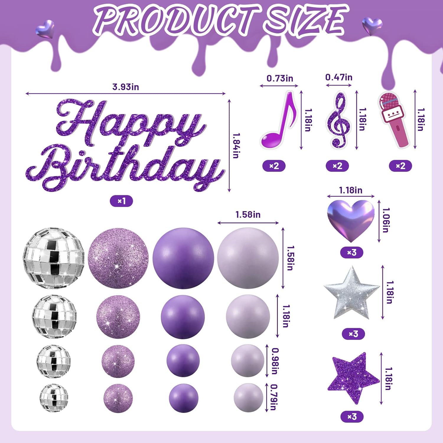 Lila Glitzer K-Pop Kuchendekor – Science Of Happiness Bewertung und Preis
