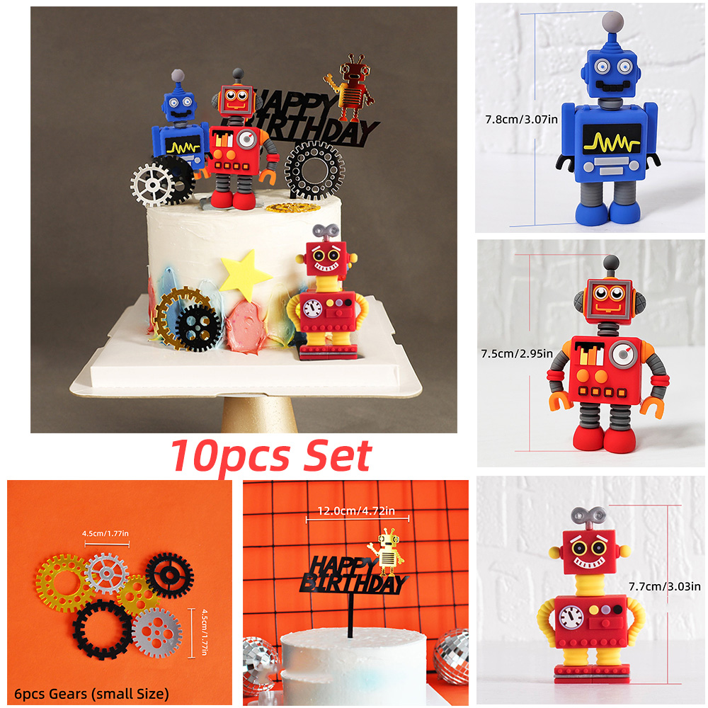Roboter Gear Cake Topper Inter – Science Of Happiness Bewertung und Preis