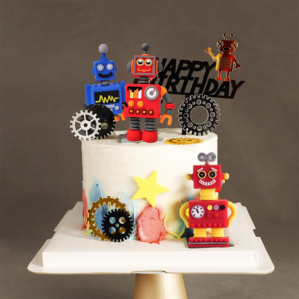 Roboter Gear Cake Topper Inter – Science Of Happiness Bewertung und Preis